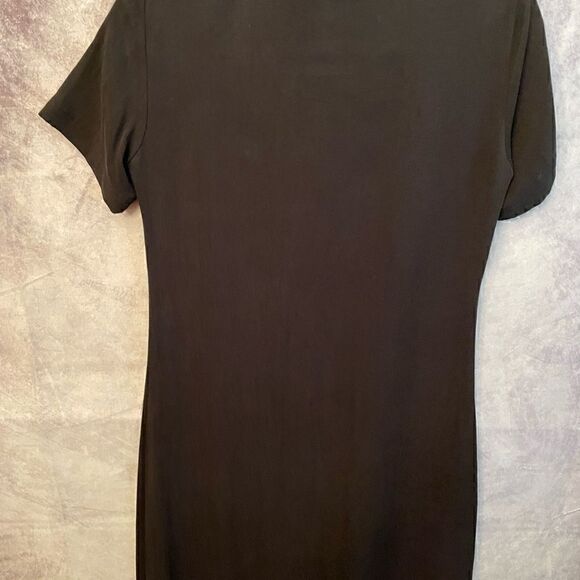 Talbots Black Button front Dress size 4 maxi work weekend peasant cottagecore - Picture 9 of 10